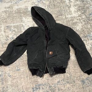 Carhartt Kids Charcoal Hooded Puffer Jacket